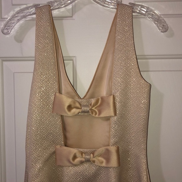 ERIN FETHERSTON Veronica Bow Back Metallic Dress - Picture 6 of 8